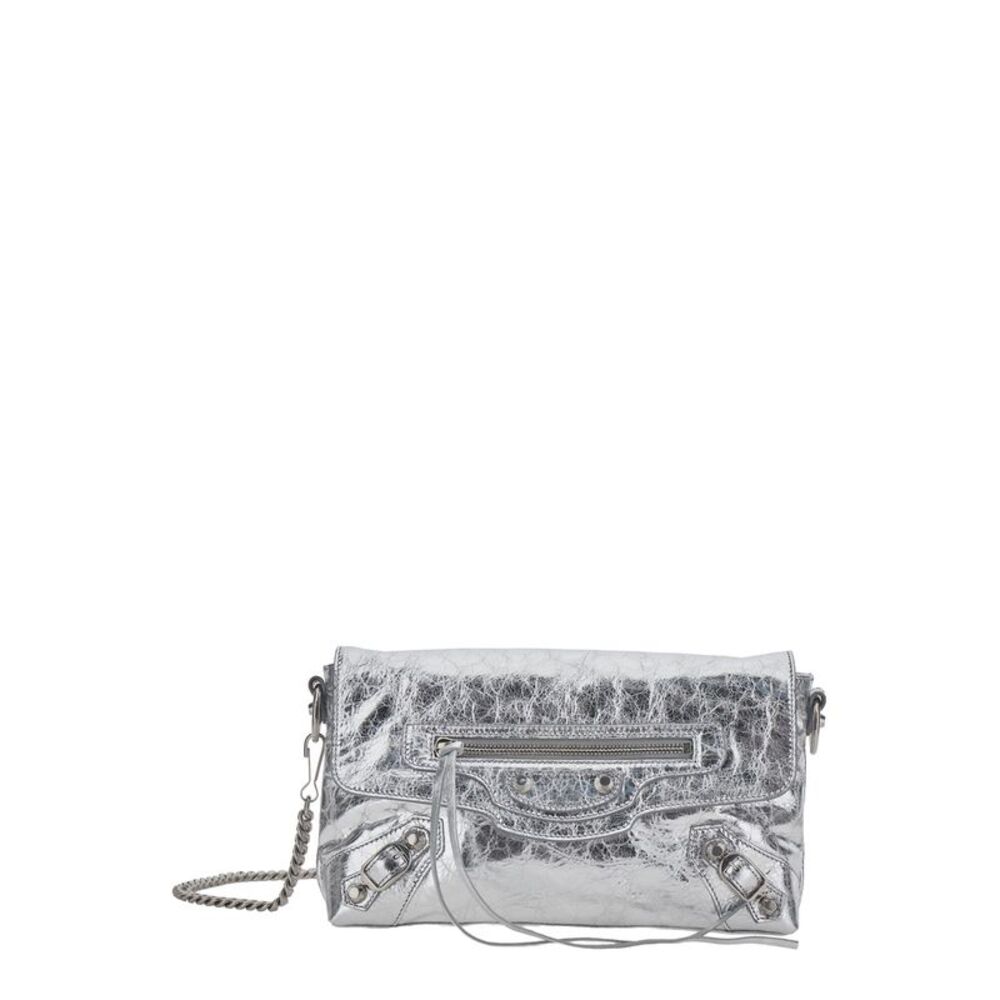 Balenciaga Women Le City Clutch Metallized Arena Pv